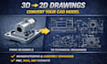 convert your 3d model into 2d technical drawings