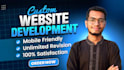 do custom website development, website design as full stack developer