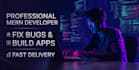 develop mern stack app and bug fix