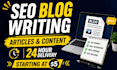 write SEO blog posts, articles