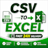 convert CSV to excel with proper formatting