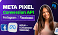 setup facebook meta pixel conversion tracking, conversion API