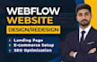 design, redesign, or develop webflow website, webflow expert