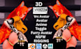 create custom vrchat avatars, vtuber models, furry, anime 3d characters