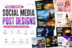 create editable social media post design templates