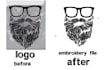 do convert logo to embroidery digitizing 1 hours