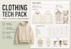 create clothing tech pack fashion design technical drawing flat sketch