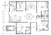 outline detailed architectural drawing, 2d floor plan design, autocad house plan