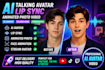 create ai talking avatar, lip sync animated photo video
