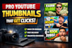 design eye catching youtube thumbnail for high CTR
