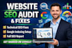 do complete website SEO audit, fix issues and set up google indexing