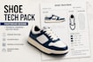 create shoe tech pack footwear design sneakers technical drawing
