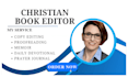 copy edit, proofread, format christian books, daily devotional, prayer journal