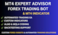 create mt4 expert advisor, forex trading bot, or custom indicator