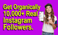 grow your instagram organically to gain 10,000 real followers