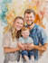 make watercolor family portrait
