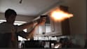 do professional vfx compositing gunshot fire muzzle flash fire debris