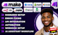 fix make com, made com, setup make com automation, make automation, make expert