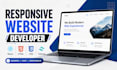 build responsive frontend website using react js, HTML CSS