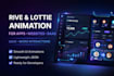 create custom rive animation, lottie animation for web apps saas ui ux websites