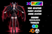 create custom rigged anime vtuber vrchat avatar for streaming, facial expression