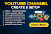 create and setup youtube channel