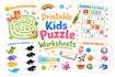 design printable kids puzzle worksheets brain games activity sheets