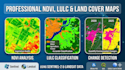 create professional ndvi, lulc, and land cover maps using satellite image