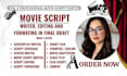write movie script screenplay film script screenwriting short film comedy script