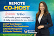provide full time remote co hosting and airbnb guest support