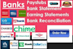 reconcile bank statement PDF to editable format