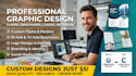 do any custom graphic design, flyer, brochure, and logo editing