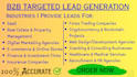 do quality b2b lead generation email list building of any niche