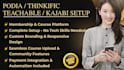 setup teachable, thinkific, podia, kajabi website, course website