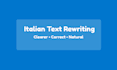 proofread and rewrite your italian text professionally