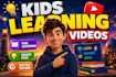 produce viral educational kids learning videos for youtube, animation for kids