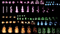 design pixel visual effect, skill icon, indie game art and 2d game assets
