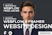 do framer website, webflow website, framer landing page as webflow developer