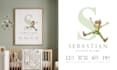create custom baby birth stats print with name illustration