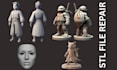 do stl file repair, obj file editing for 3d printing