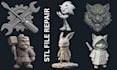 repair stl file, edit 3d model, stl file modification custom 3d model