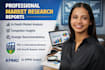 create a data driven market research report