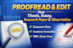 edit theses, research paper, essay and dissertation