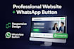 create a responsive website with whatsapp button
