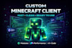 code a custom minecraft starter client with key features