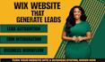 build wix website with automation and lead integration