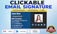 create a clickable HTML email signature for gmail, outlook
