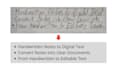convert handwritten notes, exams, or documents into digital