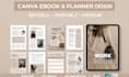 design canva ebook planner workbook journal  editable printable PDF