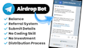 create a telegram airdrop bot with tasks, wallet check and referral system